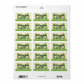 Bijenteelt Silhouette Gold Custom Honey Jar Etiket (Full Sheet)