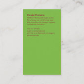 Bijenteelt Silhouette Grass Green Visitekaartje (Achterkant)