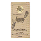  bijenteelt van de bijenkast Kraft Etiket (Voorkant)