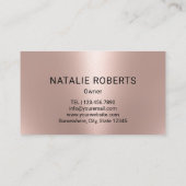 Bijenteelt, vers honingbijtend modern Roos goud Visitekaartje (Achterkant)