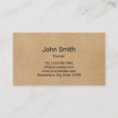 Bijenteelt Verse honing Apiary Kraft Visitekaartje (Achterkant)