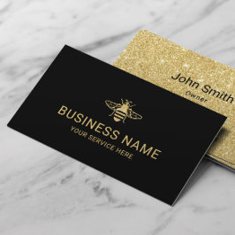 Bijenteelt Verse Honing Bijenstal Zwart & Goud Visitekaartje