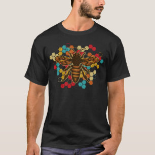 Bijenteelt Vintage imkerij Retro Honeycomb T-shirt