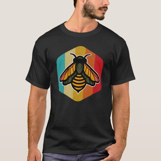 Bijenteelt Vintage imkerij Retro Honeycomb T-shirt (Voorkant)