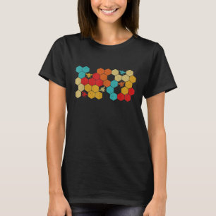 Bijenteelt Vintage imkerij Retro Honeycomb T-shirt