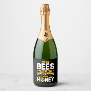 Bijenteelt Wanneer bijen fokken Sparkling Wijnetiket