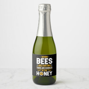 Bijenteelt Wanneer bijen fokken Sparkling Wijnetiket