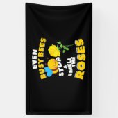Bijenteelt | Zelfs Bezige bijen Spandoek (Verticaal)