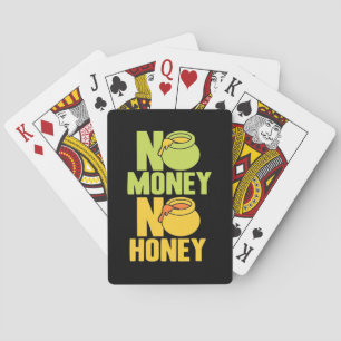 Bijenteelt zonder geld Geen honing Pokerkaarten