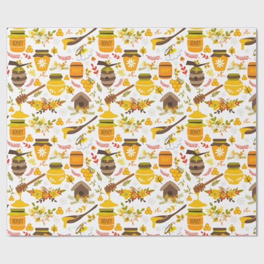 Bijenteeltpatroon Cadeaupapier (Vlak)