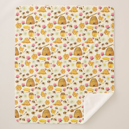 Bijenteeltpatroon Sherpa Deken (Voorkant)