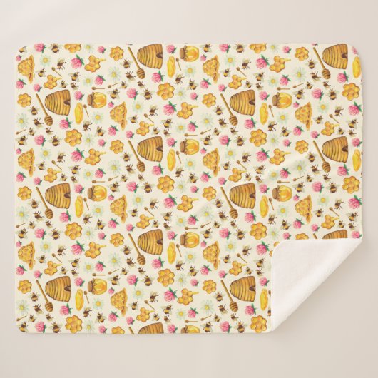 Bijenteeltpatroon Sherpa Deken (Voorkant (horizontaal))