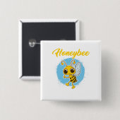 Bijenteeltteam Honingbijenhouder Gift Vierkante Button 5,1 Cm (Voorkant /achterkant)