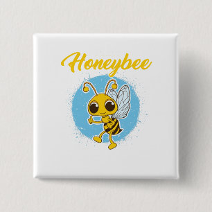 Bijenteeltteam Honingbijenhouder Gift Vierkante Button 5,1 Cm