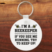 Bijenteler aan het werk sleutelhanger (Voorkant)
