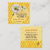 Bijenteler Apiary Honeybees Honey Seller Bee Boerd Vierkante Visitekaartje (Voorkant / Achterkant)