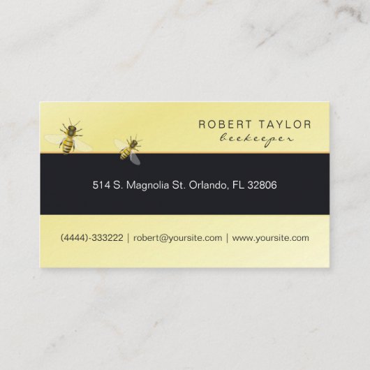 Bijenteler Honingverkoper Boerderij-boerenkaart Visitekaartje (Achterkant)