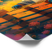 Bijenteler in de zonnige tuin poster (Hoek)