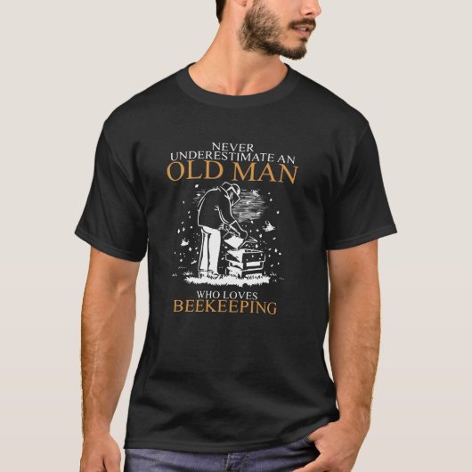 Bijenteler - oude Man imker T-shirt (Voorkant)