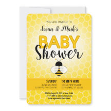 Bijenthema Baby shower Invitation