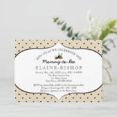 Bijenthema - Baby shower Invitation - Mama to Bee Kaart (Staand voorkant)