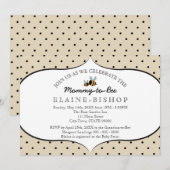 Bijenthema - Baby shower Invitation - Mama to Bee Kaart (Voorkant / Achterkant)