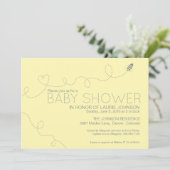 Bijenthema Baby shower Uitnodiging (Staand voorkant)