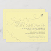 Bijenthema Baby shower Uitnodiging (Voorkant / Achterkant)