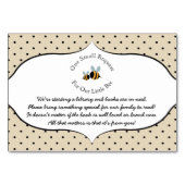Bijenthema - Boek Aanvraag Baby shower Kaart (Voorkant)