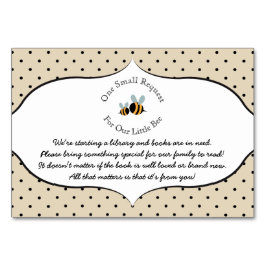 Bijenthema - Boek Aanvraag Baby shower Kaart