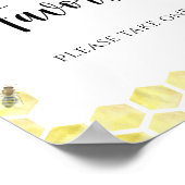 Bijenthema bruiloft - gunsten, neem een poster (Hoek)