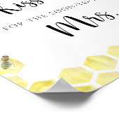 Bijenthema - Hoeveel kisses vrijgezellenfeest spel Poster (Hoek)