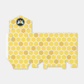 Bijenthema honingraat bedankdoosjes (Uitgevouwen)