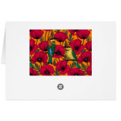 Bijentjes en papaver op sinaasappel (Achterkant Horizontaal)