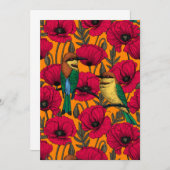 Bijentjes en papaver op sinaasappel (Voorkant / Achterkant)