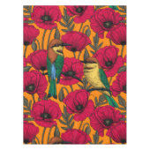 Bijentjes en papaver op sinaasappel tafelkleed (Voorkant)