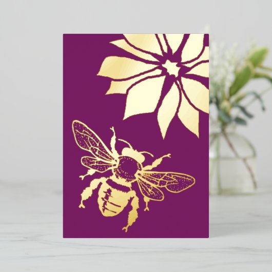 Bijentuin Buiten Evenement Folie Uitnodiging (Staand Voorkant)