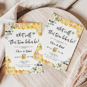 Bijentweeling van het geslacht onthullen uitnodigi kaart