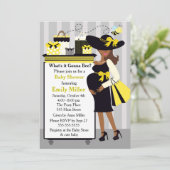 Bijenuitnodiging Baby shower Geslacht Zwangerschap Kaart (Staand voorkant)