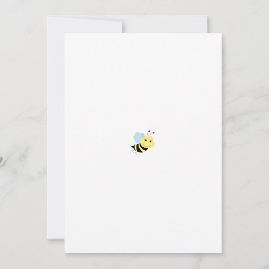 Bijenuitnodiging Baby shower Geslacht Zwangerschap Kaart (Achterkant)