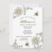 Bijenverjaardag Uitnodigingen voor Bezige bijenver (Voorkant)