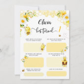 Bijenverjaardag wenst tijd capsule notities kaart (Voorkant)