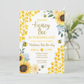 Bijenverjaardagsuitnodiging Eerste Bijendag uitnod Kaart (Staand voorkant)