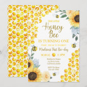 Bijenverjaardagsuitnodiging Eerste Bijendag uitnod Kaart (Voorkant / Achterkant)