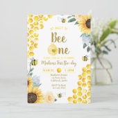 Bijenverjaardagsuitnodiging Eerste Bijendag uitnod Kaart (Staand voorkant)