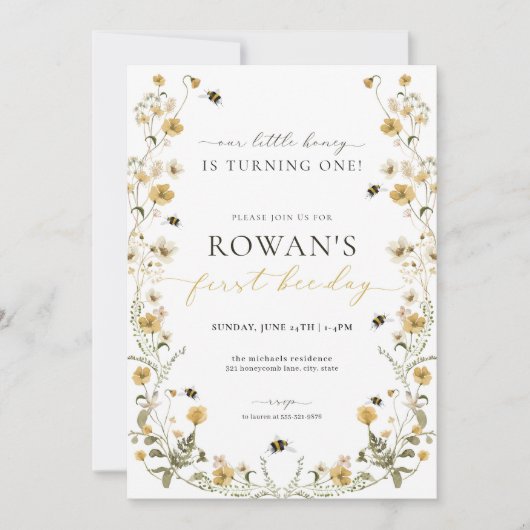 Bijenvolwassenen uitnodiging 1e Bijendag Uitnodigi (Voorkant)