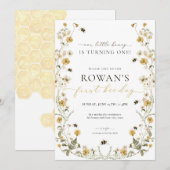 Bijenvolwassenen uitnodiging 1e Bijendag Uitnodigi (Voorkant / Achterkant)