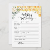 Bijenvoorspellingen voor baby-kaart kaart (Voorkant)