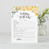 Bijenvoorspellingen voor baby-kaart kaart (Staand voorkant)