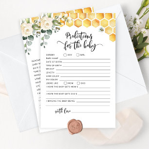 Bijenvoorspellingen voor baby-kaart kaart